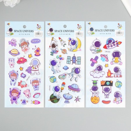 Plastic sticker "Friendly Cosmos" mix 22x10 cm-4