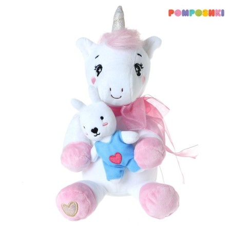 Soft toy "Unicorn with a bunny", 21 cm-1
