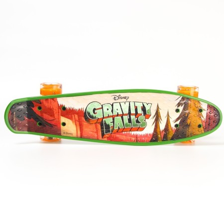 Penniboard Gravity Falls 56 x 16 cm, light wheels PU 60x45 mm, Abec 7, green color-4