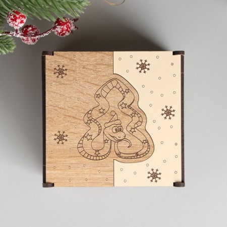 New Year's box Combined "Snake-Hero" 10.5x10x7 cm-2