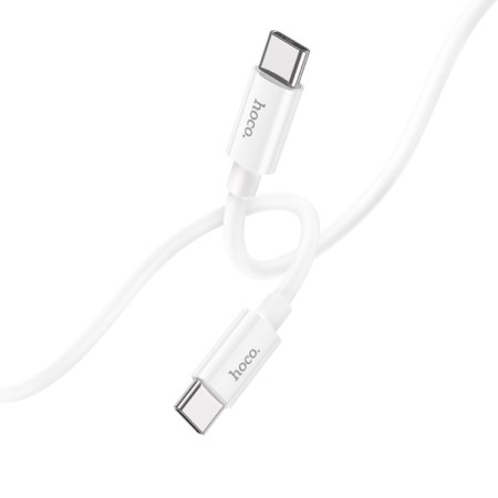 Cable Hoco X87, Type-C-Type-C, 3 A, 1 m, braid silicone, white