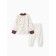 A set for a newborn (blouse/pants) "stars", beige color, height 68 cm