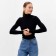 Female turtleneck, black color, size 42 (s)