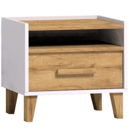 Cleat cabinet "Iris 41", 486 × 358 × 445 mm, white color / oak golden-4