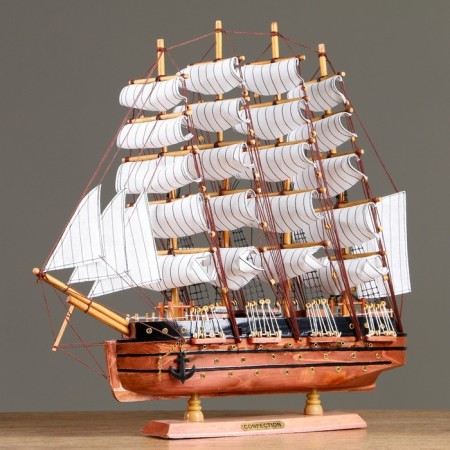 Ship with white sails "Eastern Star", 48x11x45cm-1
