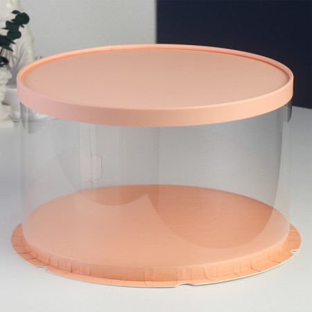 Cake box, confectionery packaging, "pink", 30 x 30 x 18 cm