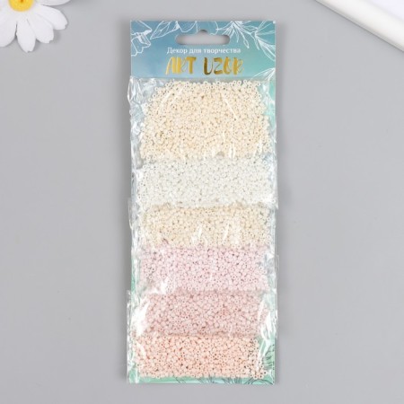 Round Beads 12/0 "Cloud" Pearl 6 colors x 20 g 20x8 cm