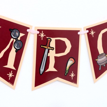 Paper garland with the Harry Potter tape-3