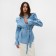 Women's jeans shirt with wounds Mist, r.42, blue