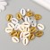 Beads for creativity plastic "Shell. Gold, silver, white, beige" NR 20g 1.3x1.8x0.5 cm 99280