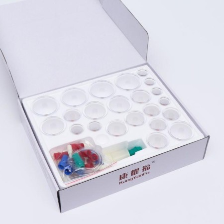 Acupuncture banks for vacuum massage with a pump, a set of 24 pcs.-4