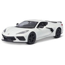 Машинка Maisto Die-Cast 2020 Chevrolet Corvette Stingray Coupe Z51, 1:24, цвет белый