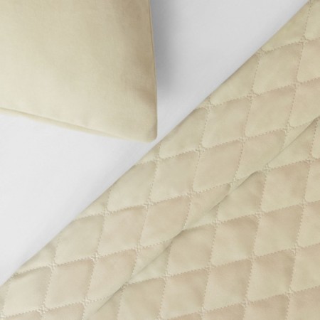 Bedspread with pillowcases "Tina", size 160x230 cm, cream color-2