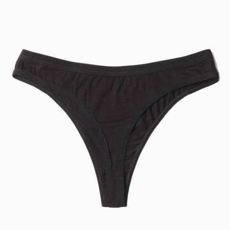Set of women's panties Thong (3 pcs.), Black/beige color, size 44 (m)-3