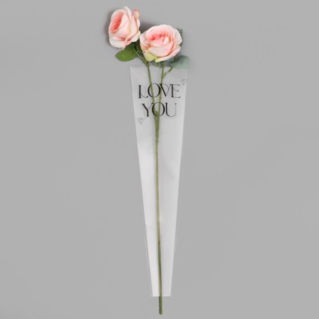 Packet stoop for flowers, "love you", 12.5+4x45 cm, white-1
