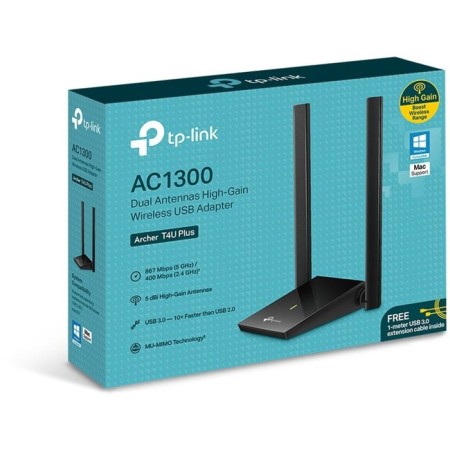 WIFI TP-Link Archer T4U Plus AC1300 USB 3.0 network adapter (Ant. Vnesh. Ned.) 2ant.-3