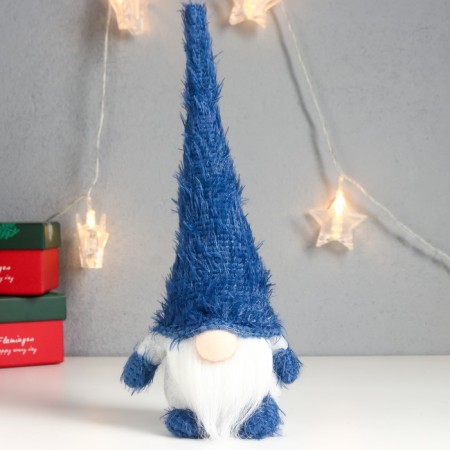 Interior doll "Santa Claus in a blue cap-traffic" 28x9x7 cm