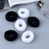 Hair elastic band "Mahrushka" (set 12 pcs) maxi, 4 cm, mix