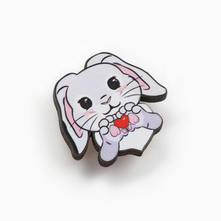 Icon on the postcard "Bunny", 3.2 x 3 cm-3