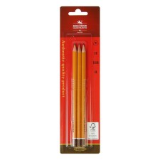 A set of pencils of black-dimensions 3 pieces of Koh-I-Noor 1580 Art, B, H, HB, in the blister