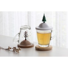 Winter lid cup, 250 ml, white with green
