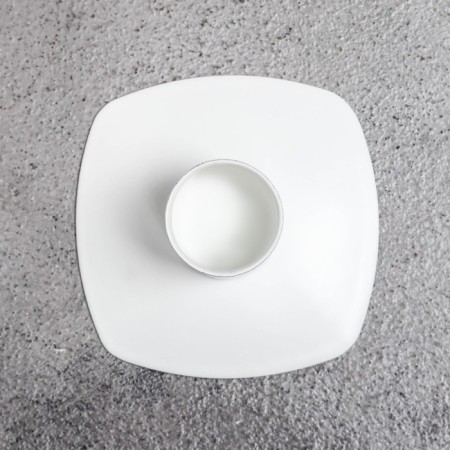 Square Square Metal for 1 candle, 7x3 cm, white-3