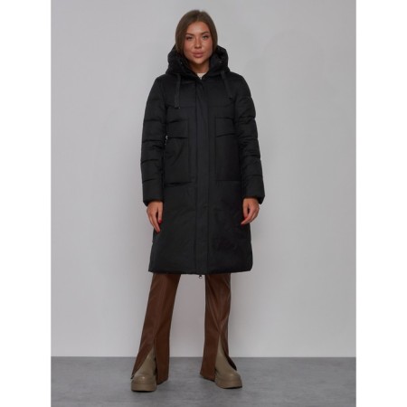 Coat insulated winter female, size 50, black color