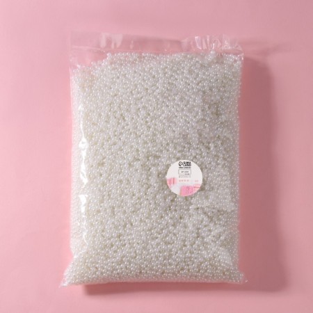 Sewing pearls, d = 4 mm, 500 g, white color-3