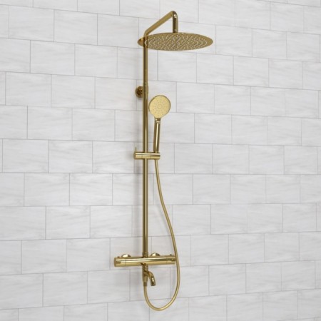 The shower system wasserkraft a188.263.207.pg Thermo, tropical shower, thermostat, gold-1