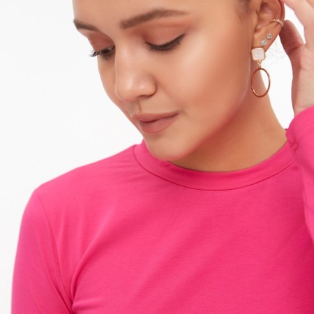 Longsliv Women's Minaku: Basic Line Fuchsia Color, Rr. 44-4
