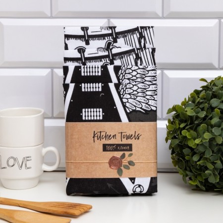A set of kitchen towels of Dolyana Rock’N’Roll 35x60cm-4pcs, 100% HL-3
