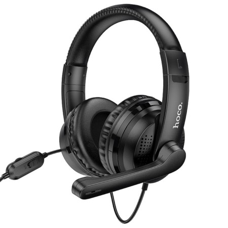 Hoco W103 headphones, gaming, invoices, microphone, 3.5 mm, 1.2 m, black-1