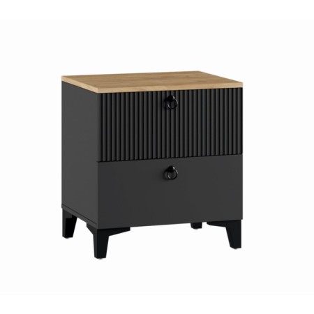 Tumbling bedside nickname, 400x410x516, graphite/oak/euphoria MDF