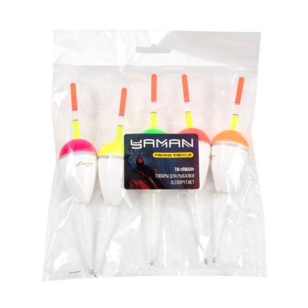 Flot Yaman "drop" with colored antenna, foam, 11 g, color mixt. 5 pcs.-3