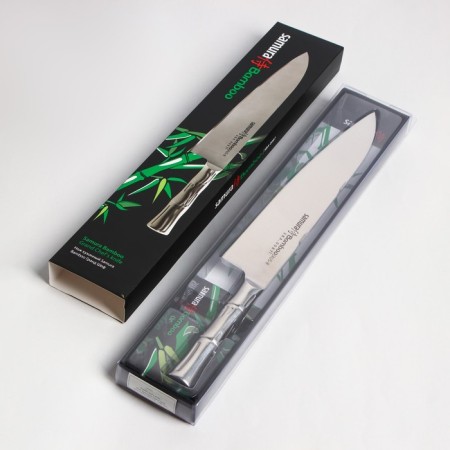 Knick Kitchen Samura Bamboo, Chef, Blade 24 cm, Steel Hand-5