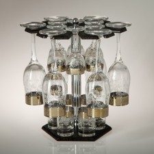 Mini-bar 18 objects champagne carousel engraving, dark 200/55/50 ml