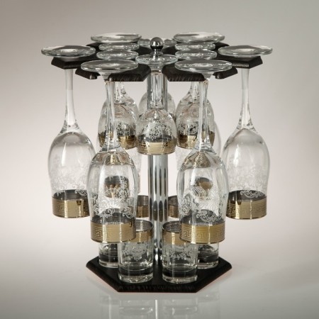 Mini-bar 18 objects champagne carousel engraving, dark 200/55/50 ml