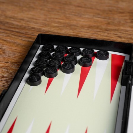 Board game 3 in 1 "Call": backgammon, chess, checkers, magnetic board 19 x 19 cm-5