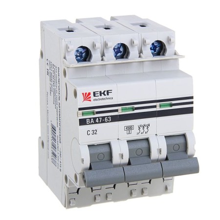 Automatic circuit breaker EKF Proxima, 3p, modular, 32 a-1