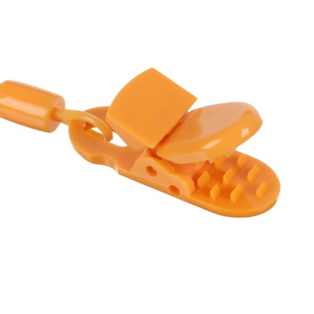 Nipple - orthodontic dummy, silicone, +6 months, with the holder Orange color-14