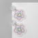 Earrings Plastic "Five" flowers are transparent, colored flowers