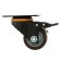 Furniture wheel Cappio d = 62, on the site, with a stop, rotary, TPR coating