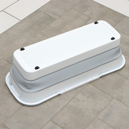 Folding harvesting bucket, 63 × 25 × 20 cm (bottom 53 × 17 cm), color gray color-13