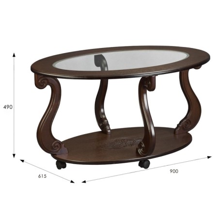 Table Journal Ovation (C) on the wheels, 900x615x490, dark brown-1
