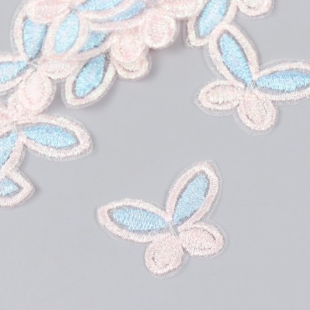 Decor for creativity Textile Embroidery "Blue Blue-Blue" 4x3 cm