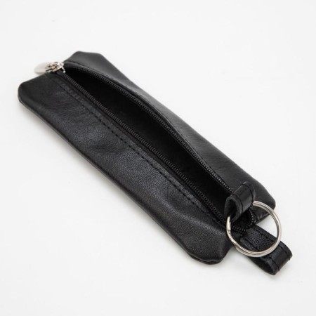 Key of zipper, length 15 cm, ring, black color-1