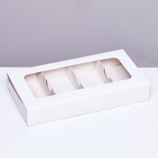 Box for Makarun, with a lodge, white 25 x 13 x 4 cm