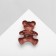 Brooch "Bear" zebra, color brown-white