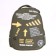 Frame backpack 38 x 30 x 20 cm, + pencil case, Bruno visconti "attention"