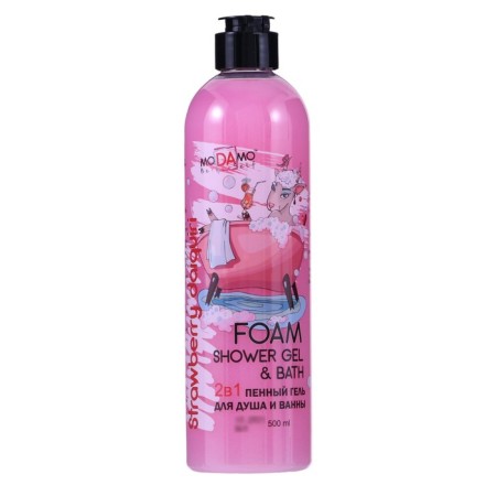 Peny shower gel and Modamo bath, strawberry daykiri, 500 ml.